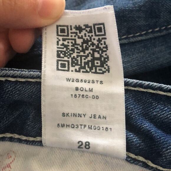 True Religion Medium Wash Blue Denim Skinny Jeans Size 28 - Picture 10 of 15